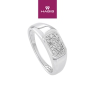 HABIB Diamond Men's Ring in 925 Silver Palladium 273910725(PLD)