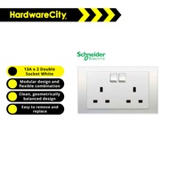 Schneider Vivace 13A x 2 Double Socket White