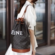 Celine Triomphe 老花凱旋門   水桶後背包40*24*16cm 99新配件購證塵袋