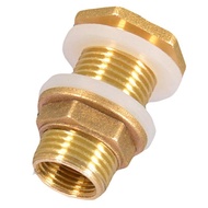 [Kesoto1] Brass Water Tank Connector  DN15 DN20 DN25 Flush Port Kit - Yellow, DN25