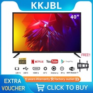 KKJBL 40 43 inch Smart TV HD LED With Android TV/WiFi/Netflix/YouTube/MYTV/ISDB-T2 tv flat screen smart tv sale