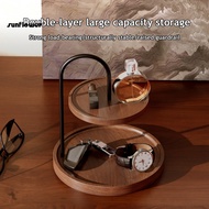 SF_ Jewelry Storage Rack Bracelet Organizer Capacity 2-tier Wooden Storage Rack Organizer – Space-sa