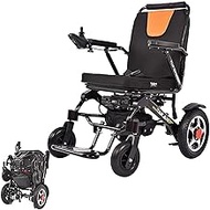 Fashionable Simplicity Electric Wheelchair Super Lightweight Foldable Power Mobility Aid Motorized Wheel Chair Brushless With Powerful Motors Supports Up To 100Kg