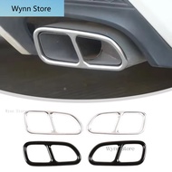Car Stainless Steel Tail Throat Exhaust Pipe Muffler Tip Cover Trims For Mercedes Benz CLA SLK C117 