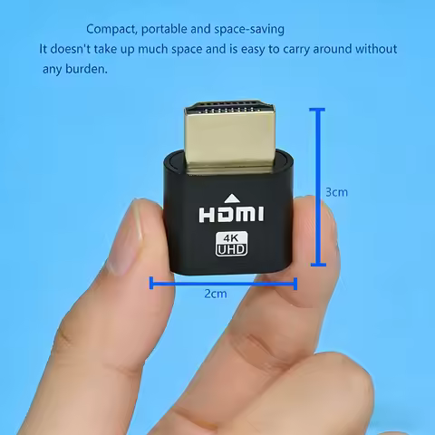 4K HDMI Virtual Display Adapter Emulator EDID Dummy Plug Headless Ghost Display Emulator Adapter Vid