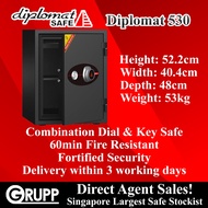 Diplomat Safe 530 Combination Dial & Key Fire Resistant Safe Box (Most Reputable Brand In Singapore)