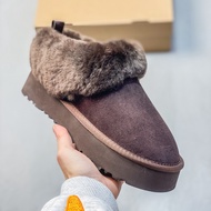 Women's Fur-Integrated Thick-Soled Cotton Shoes - Waterproof