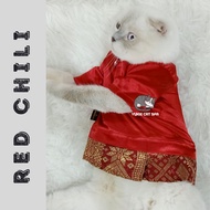 Baju Raya Kucing Red Chili