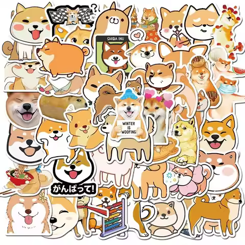 Stationery Sticker Skateboard Laptop Sticker Animal Stickers Japanese Shiba Inu Dog Sticker Puppy St