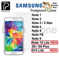HD Clear Tempered Glass Samsung Note 1 2 3 Neo 4 5 FE 9 10 Lite S10 S9 Plus Fan Edition