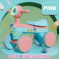 Baby Bike 4 wheel Balance Bike Walker Ride on Toy Twist Car 4 Wheel With Music Lights Children Bicyc