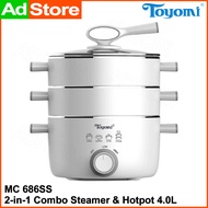 Toyomi 2-in-1 Combo Steamer &amp; Hotpot 4.0L MC 686SS