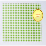 HIJAU Gbake wax paper baking paper 15x15 50 sheets GREEN plaid