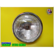 Headlight Set Size 5 Inches Lamp Projection Plate Light Socket Bulb For SUZUKI GT50 DM50