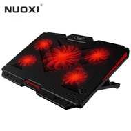 NUOXI Gaming Laptop Cooler 2 B Ports and Five Big cooling Fan Laptop Cooling Pad LED Backlit Notebook Stand For 12-17 in