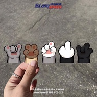 Cute Fat Cat Paw Car Sticker Creative Cartoon Kitten Paw Window Side Decoration Sticker
