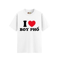 Áo Thun Ngắn Tay Cotton 250GSM I LOVE GƠN PHỐ BOY PHỐ - ÁO THẬP CẨM
