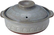 42-21551/2-979838 Earthenware Pot, Gray, No. 5.5, 6.7 inches (17 cm), 0.2 gal (0.7 L), Direct Fire, 