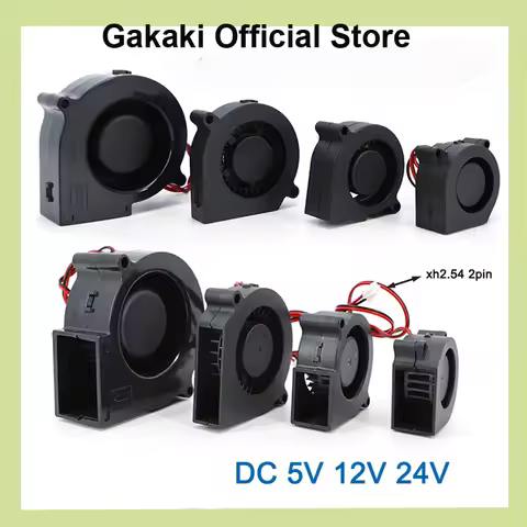 2Pin 4cm 5cm 6cm 7cm DC 5V 12V 24V 4020 5015 5020 6015 7530 Blower Turbo Cooling Fan Brushless for 3