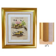 Cotton Gold Edge Photo Frame Big And Luxurious Face 2 Inch Rim Insert Images Size 11x14 10x14" 10x15