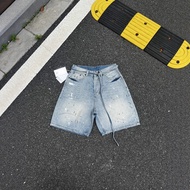 High Version Acne Studios Men Women Adjustable Belt Classic Retro Denim Shorts Casual All-Match 1.8N