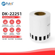 Compatible Brother DK-22251 Dk2251thermal Paper Continuous Length Label Roll 62mm*15.24m