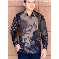 Batik Shirt For Men With Bird Motifs