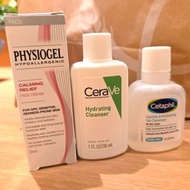 Sample敏感肌適用 physiogel, cerave, cetaphil, d program, 面霜，潔面，精華，防曬，買10送1件，歡迎查詢dm, 售完即止