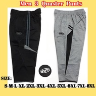 (Stok Sedia 1805)  Seluar 3 Suku Kasual Lelaki  Men 3 Quarter Pant