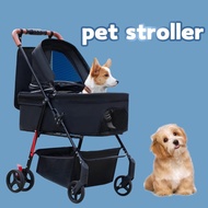 Pet cart out portable foldable dog cart detachable cat outdoor cart small and medium dog stroller