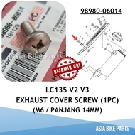 Yamaha Original LC135 V2 V3 Cover Exhaust Screw Cover Ekzos Panjang 14mm - 98980-06014