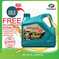 ORIGINAL PERODUA FULLY 0W20 3L BEZZA 1.0 AXIA MYVI 1.0 ATIVA VIVA KELISA KENARI ENGINE OIL SYNTHETIC