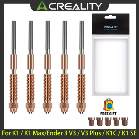 Creality K1C Unicorn Quick-Swap Nozzle Kit Integrated Chromium Zirconium for K1 K1 Max Ender 3 V3 V3