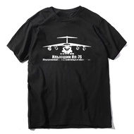 T-Shirt Street Fashion Ilyushin Il-76 Silhouette Graphic American Style Multi-Size S-5XL