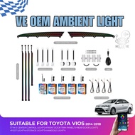 MTTO Toyota Vios NCP150 2013-2017 Interior Car Oem VE RGB Atmosphere Ambient Light AI Voice Control 