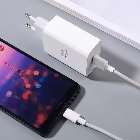Infinix GT20 Pro 45W Charger Super Fast Charging Power Adapter 6A USB C Cable For Infinix Note 40 30