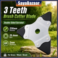 Brush Cutter Blade 3 Teeth 10 Inch Carbon Steel for Grass Trimmer Lawn Mower - Grass Cutter Blade