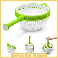 [Cuticate2] Salad Dryer Basket Fruit Washer Cooking Multiuse Press Type Draining Lettuce Vegetables Washer Dryer for Onion Fruit Spinach
