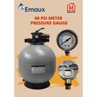 Emaux (6011033) 60 Psi Side Connection Meter Pressure Gauge