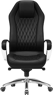 Home Office Desk Chair Mid Back Computer Chair, Ergonomic PU Leather Executive Chair Rolling Swivel Adjustable Padded Armrest Task Chair with Wheels for Teens Girls (Color : A) lofty ambition