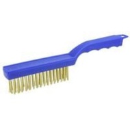 Weiler 73218 Hand Wire Scratch Brush, .012 Brass Wire Fill, Plastic Handle, Made in The USA (Pack of