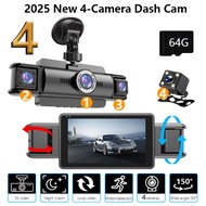 New 2K HD 4-Channel Dash Cam with WiFi, Infrared Night Vision, Reverse Camera Video Car Recorder