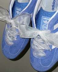 Sáng Bóng Trắng Dây Giày Diy Ren Lụa Ruy Băng Thích Hợp Cho Giày Đầu Chữ T Diy Ballet Style Gazelle 