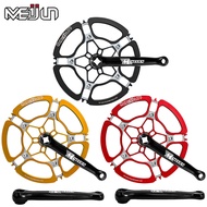 MTB Bike Crankset Single Speed Chainring 45T 47T 53T Crank Arms Set for Mountain Road Bicycle Upgrad