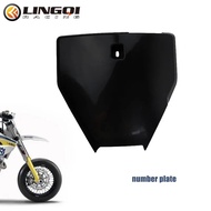 LING QI Off-road Motorcycle Part 110CC 125CC 150CC PP Plastic Front Number Plate For Chinese Husqvar
