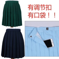 Summer and Autumn Japanese Style JK Uniform skirt Plus size high-waisted pleated skirt Sailor unifor