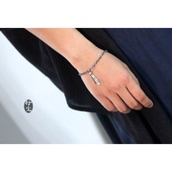 Genuine 990 Silver Lettering Silver Medal Bracelet Necklace Sterling Silver Chain Silver Necklace Ca