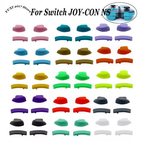 15 Colors 4-in-1 Gamepad Trigger Buttons Set For Nintendo Switch JoyCon NS L R ZL ZR Key Plastic Con