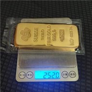 cod Suisse 1kg Gold Bullion Bar Swiss 1000g Pure Copper Gold Plated Gold Bar with Different Number h