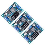 3 Pack LM2596 DC to DC Voltage Regulator 4-40V to 1.5-35V Buck Converter with LED Display